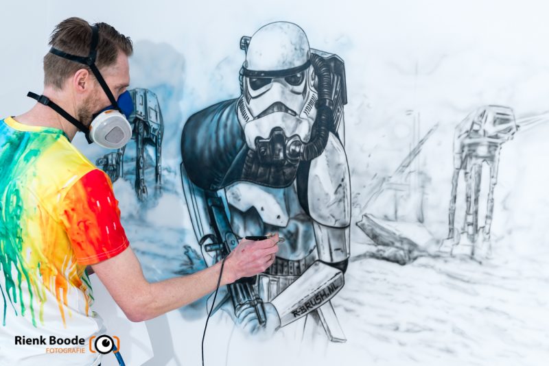 Star Wars muurschildering Ronald Bagijn