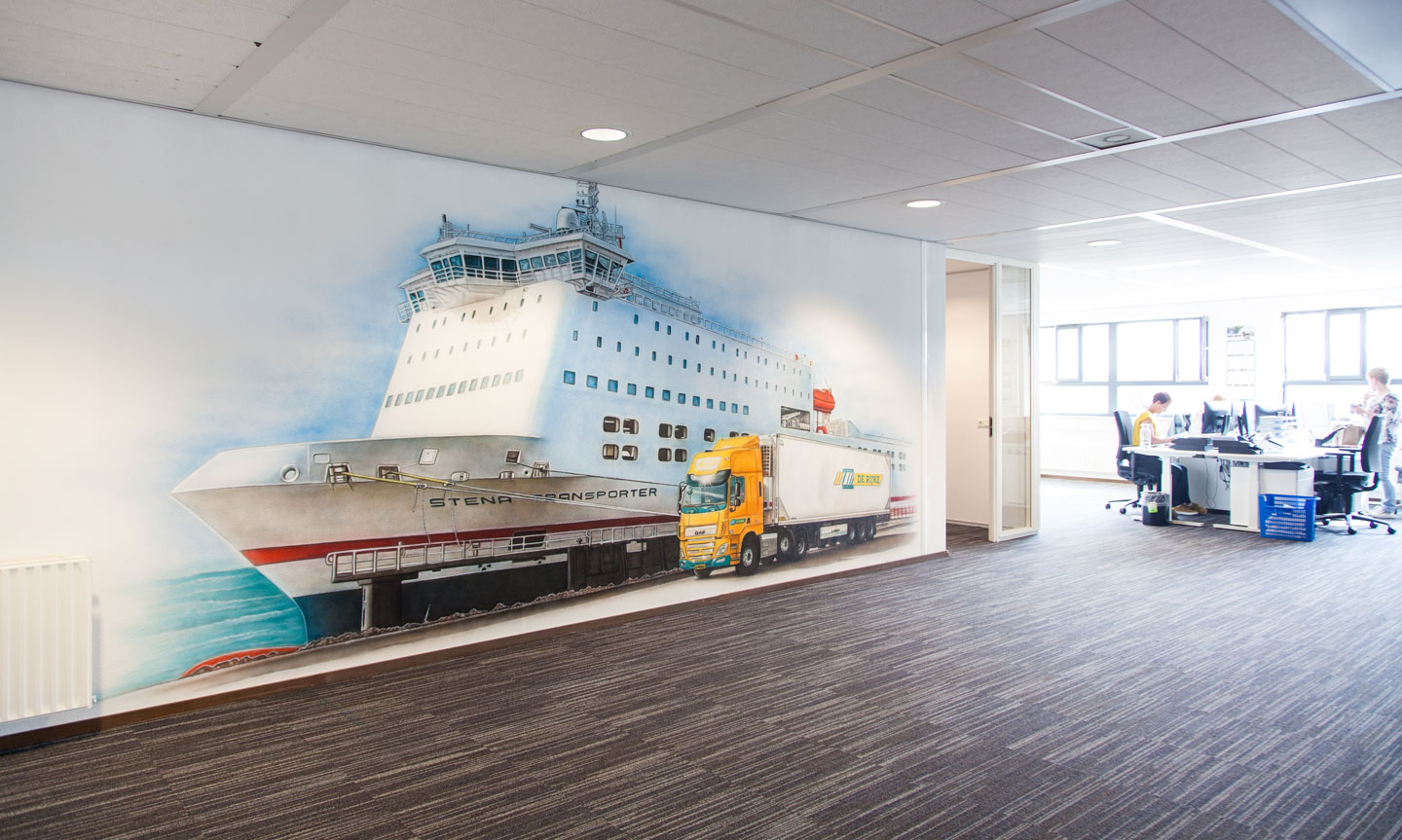 De Rijke transport muurschildering Botlek Europort Spijkenisse