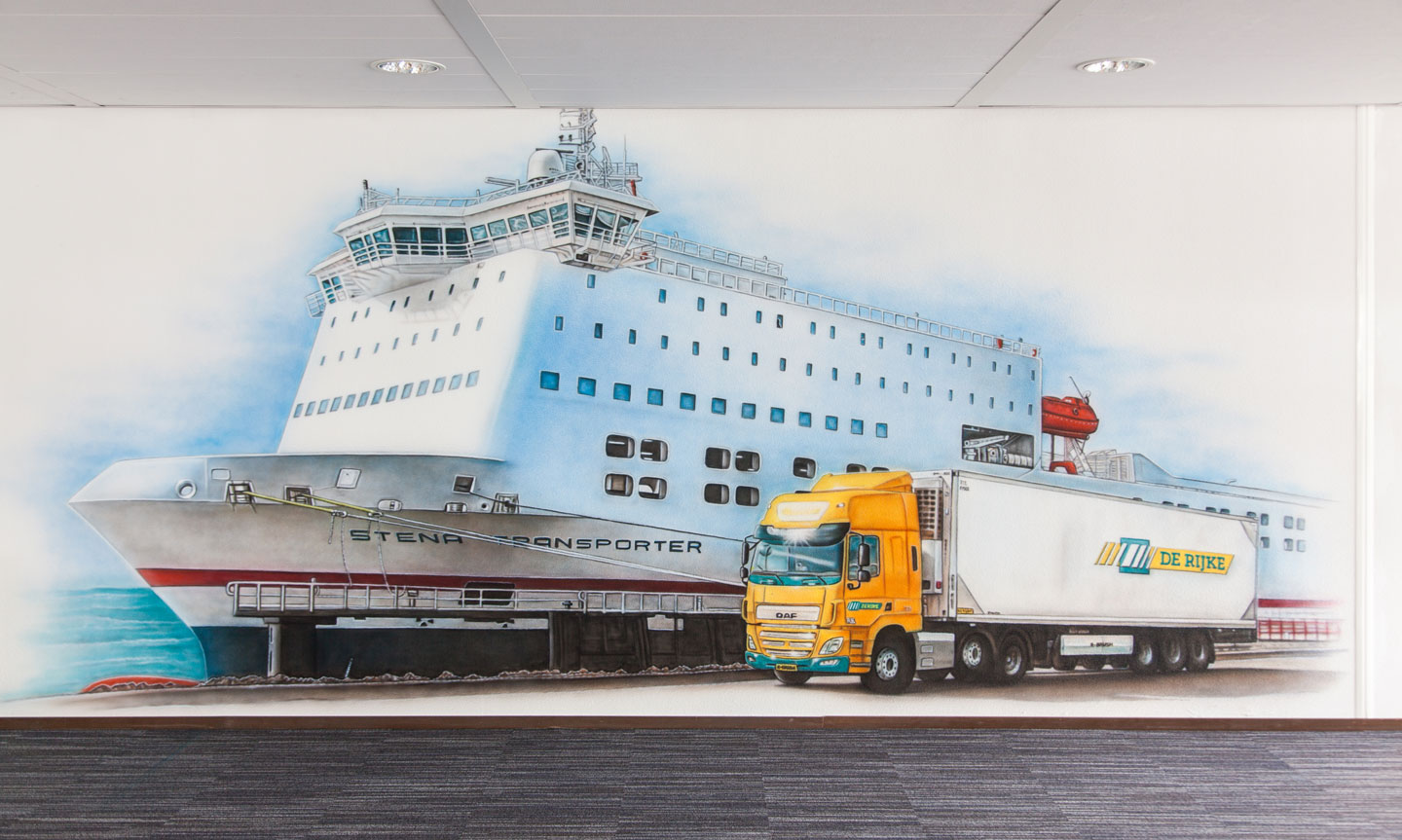 De Rijke transport muurschildering Botlek Europort Spijkenisse